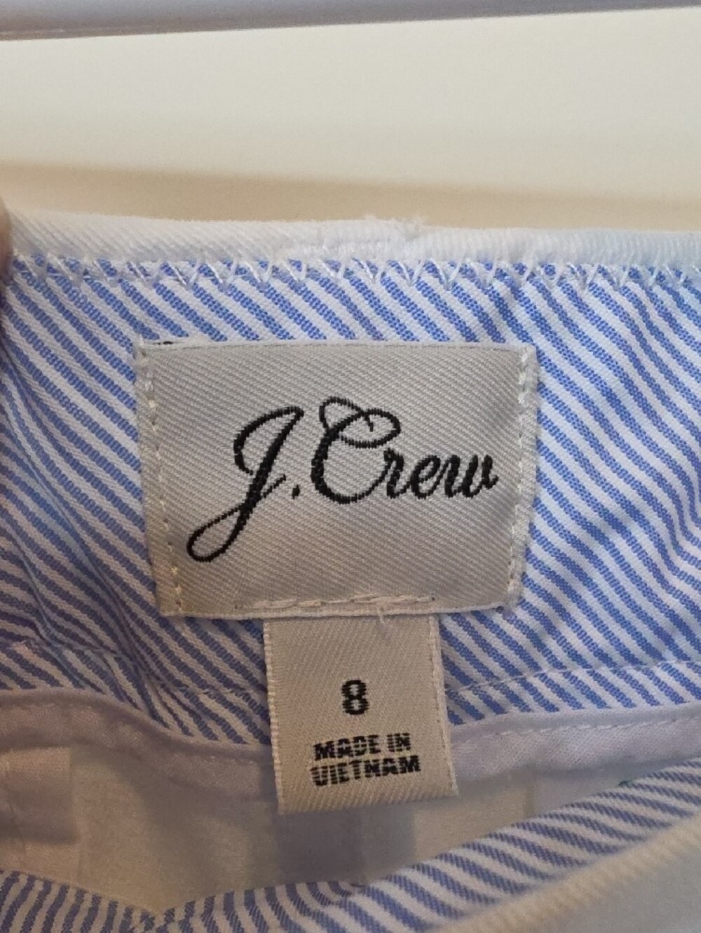 J. Crew White Classic Chino Bermuda Shorts - Size 8 - Picture 2 of 8